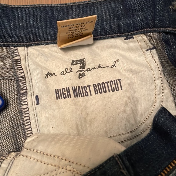 NWOT Women’s 7 for all mankind high waist bootcut jeans size 27. - Picture 5 of 8